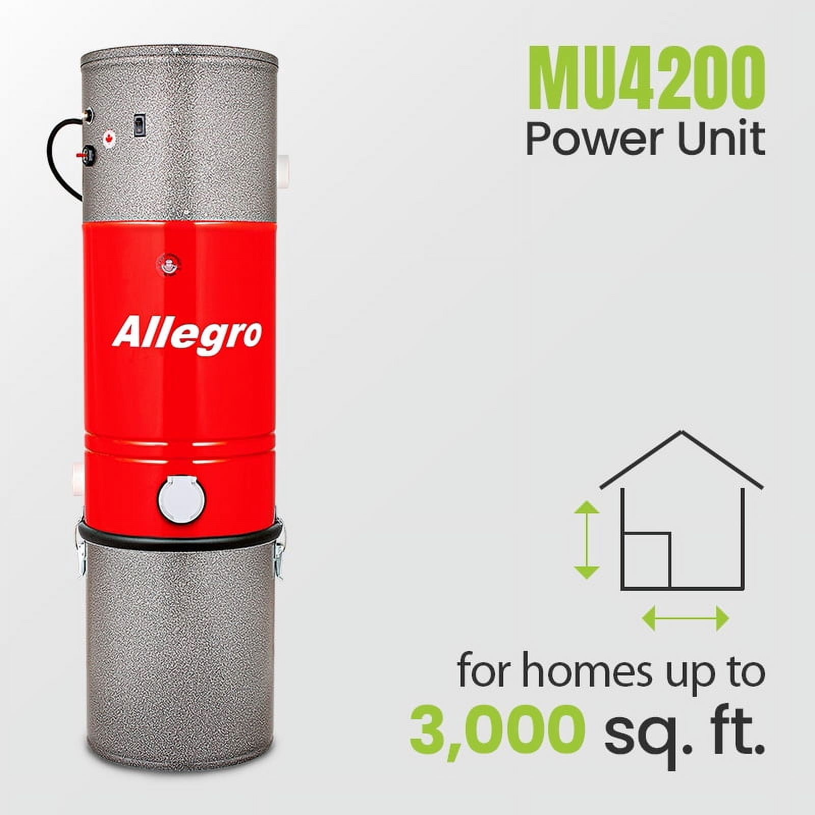 Allegro Classic MU4200 3,000 Square Foot Home Central Vacuum System Power Unit