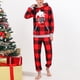 thumbnail image 3 of Pijamas Navideños A Juego, Cuello Con Capucha, Manga Larga, Conjunto De Pijamas Navideños Familiares, Pies Cónicos, Cintura Suelta Roja Para Fiestas ANGGREK Rojo HOMBRE XL, 3 of 8