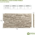 thumbnail image 6 of Ekena Millwork 45 3/4"W x 24 1/2"H x 1 1/4"D Canyon Ridge Stacked Stone, EverStone Faux Stone Siding Panel, Sea Shell, 6 of 9