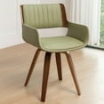 thumbnail image 3 of FOWEOAIU Modern Dining Chairs,Leather Upholstered Walnut Wood With rotation Kitchen Dining Chairs , Green (Set of 2), 3 of 10