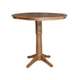 thumbnail image 4 of 36" Solid Wood Round Top Pedestal Table with 12" Leaf in Oak- 42.1" H, 4 of 11