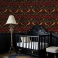 thumbnail image 3 of Floral Peel and Stick Wallpaper Vintage Floral Birds Flowers Botanical Elements Wall Mural 23.6in x 9.8ft Self Adhesive Removable Wall Paper Renter Friendly Wallpaper for Bedroom Nursery Kids, 3 of 8