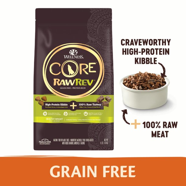 Wellness CORE RawRev Grain Free Natural Dry Dog Food, Healthy Weight
