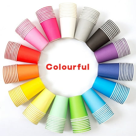 10 Pcs Disposable Paper Cups Party Cups Drinking Cups for Party DIY and Holiday YellowCup 10Pcs