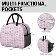 thumbnail image 6 of Lunch Bag Lunch Box for Women Reusable Insulated Lunch Bags,Water-Resistant Mini Donuts Pink Backdrop Cooler Lunch Tote Bag, Large Capacity for Work Travel Picnic, 6 of 6