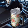 thumbnail image 6 of 40oz Pioneer Flower Floral Print Pattern Insulated Tumbler with Handle, BPA-Free Leak Proof Lid and Straws, Double Wall Vacuum, Hot 12h/Cold 34h, 6 of 6