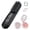 Black, variant on Foldable Mirror Brush Mini Portable Travel Cordless Negative Ionic Hair Straightener Brush and Curler 2 in 1 - Hot Comb Pink