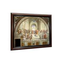 School of Athens by Raphael, World Famous Wall Art Collection, Framed Wall Art for Your Living Room or Kitchen Decor, 11x14, 2468W
