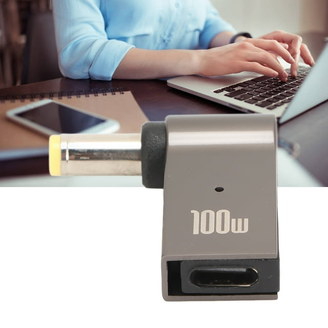 Pd Laptop Charger Adapter PD USB Type C Female I to Adapter 100w Aluminum Alloy Elbow Notebook Power Adapter