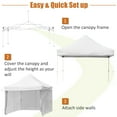 thumbnail image 5 of Patiojoy 10x10ft Pop up Tent, 4 Height Adjustment Folding Camping Tent with Awning White, 5 of 10