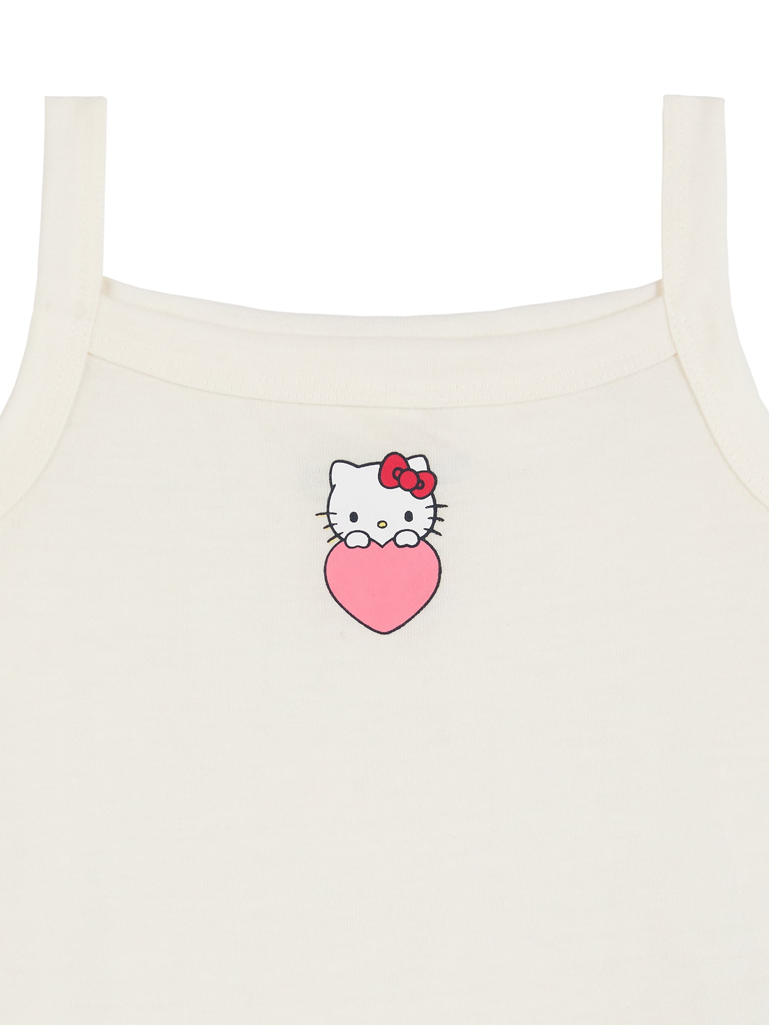 Hello Kitty x Wonder Nation Girls Tank Top Pajama, 3-Pack, Sizes 4-18