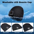 thumbnail image 3 of 2win2buy Beanie Hat with Light Unisex LED Warm Rechargeable Headlamp Knitted Cap for Winter Camping Hiking Running for Adults Men Husband Teen, Black, 3 of 7