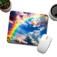thumbnail image 3 of Rainbow in Cloudy Sky Mouse Pad Low Profile Gaming Mat, 3 of 7