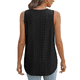 thumbnail image 5 of Camiseta de Tirantes de Verano para Mujer, con Bordado de Ojales, Sin Mangas, Cuello en V, Holgada, Informal, 2025 Negro L, 5 of 6