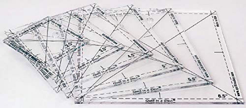 The Complete Fussy Cut Ruler Set by Quilt in a Day
