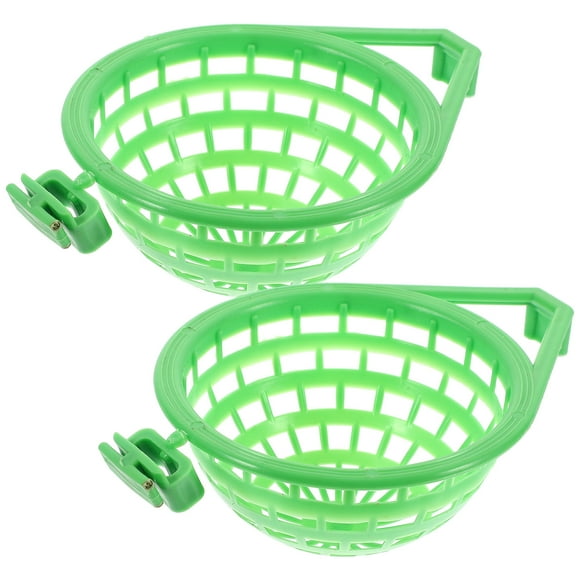 CIMAXIC 2PCS Sturdy Bird Breeding Nest Basin Practical Meat Pigeon Nest Basin (Green),5.51"X4.33"X1.97"