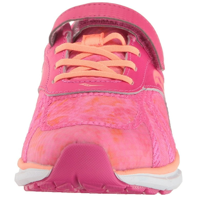 Saucony Velocity A/C Running Shoe, Pink/Coral, 11 M US Little Kid