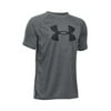 Under Armour Boy's UA Tech Big Logo Short Sleeve T-Shirt - Carbon Heather/Black Youth/S