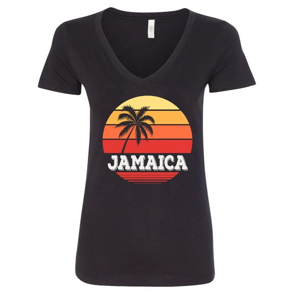 Inktastic Jamaica Vacation Trip Women's V-Neck T-Shirt