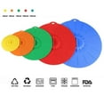 thumbnail image 4 of Silicone Suction Lids, Reusable Silicone Dustproof Heat-Resistant Cover, Fit Any Round Container Flat Rim - 5 Sizes, 4 of 4