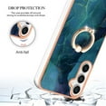 thumbnail image 4 of 360 Degree Rotating Ring Stand Case for Samsung Galaxy A14 5G,Dteck Shockproof Marble Patterned TPU Case Kickstand Slim Back Cover, Green, 4 of 6