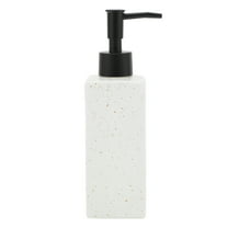 Unique Bargains 1 Pc Simple Square Soap Pump Dispenser for Laundry Rooms 350ml White Black