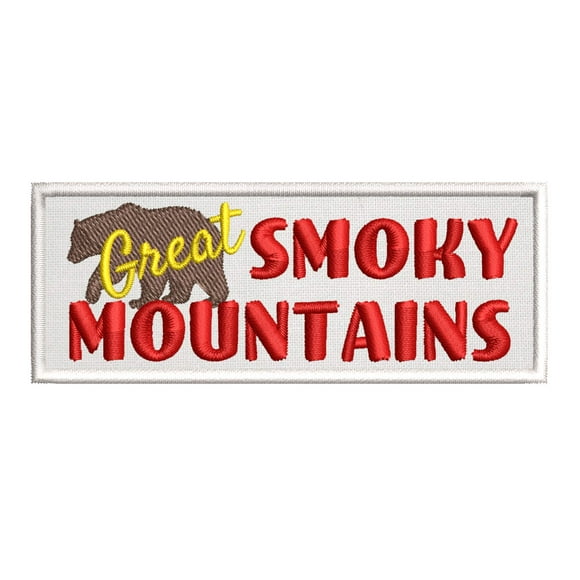 Great Smoky Mountains Bear Patch Brodé Premium DIY Badge Décoratif à Repasser Ou à Coudre Souvenir de Vacances Vêtements Appliqués