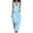 *Light Blue, variant on Women's Summer 2 Piece Outfits Wide Leg Pants Casual Work Blouse Set Elastic,Black,S-2XL