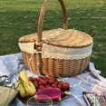 thumbnail image 4 of Eease Wedding Picnic Basket with Lids - Wicker Fruit Basket (Size ), 4 of 4