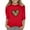 Red, variant on Shirts under 5 Girls Shelf Bra Girls' Valentine's Day Print Fashion Functional Crew Neck 3/4 Quarter Sleeve Casual T Shirt Top