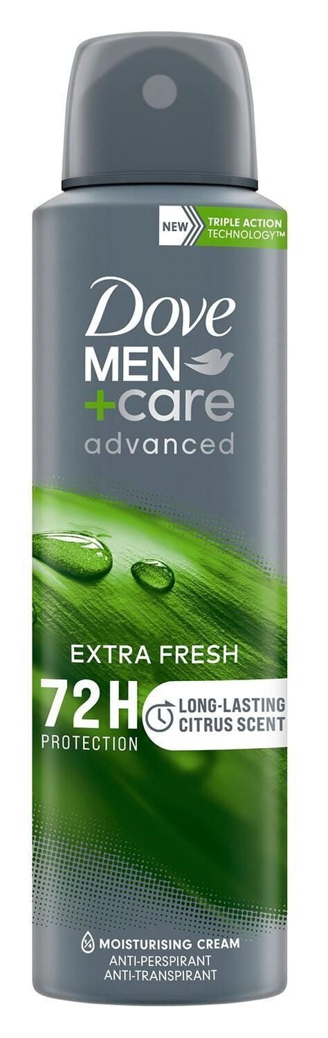 Dove Men+Care Extra Fresh 72H Dry Spray Antiperspirant Deodorant for Men, 6 Pack
