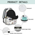 thumbnail image 4 of Baseball Pattern Backpack for School,Cute School Bag,Schoolbag with Adjustable Shoulder Straps & Padded Back,15.3"x11"x7.1"., 4 of 6