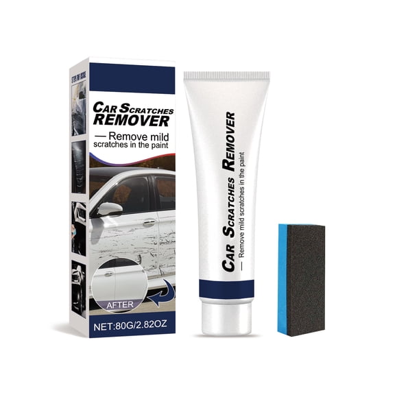 Alvantor Car Scratch Remover Polish Wax with Sponge for Swirl Marks and Paint Restoration, 2.82oz