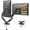 Black-34" Dual Monitor Mount, variant on RTVR Dual Monitor Desk Mount Stand Fits Screens up to 34", 360° Heavy Duty Adjustable Arm Desk Mount with Tilt Swivel Rotation, Holds up to 22lbs