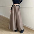 thumbnail image 6 of Njagoc3 Womens High - Waisted Suede Maxi Skirt, Solid Color, Retro for Summer Vintage Gatherings & Casual Outings, 6 of 6