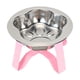 thumbnail image 2 of Comedero elevado para gatos con soporte de acero inoxidable para gatitos y perros pequeños Rosa, 2 of 9