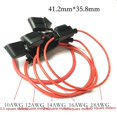 thumbnail image 1 of Portafusibles impermeable para automóvil, material de PVC, tamaño mediano, pequeño, soporte de seguridad para cable de automóvil, calibre 18 AWG, línea n.° 12, 1 of 1