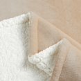 thumbnail image 3 of Host & Home Plush Sherpa Throw Blanket, Plush Mink Velvet Face with Plush Sherpa Reverse, 50x60, Beige, 3 of 7