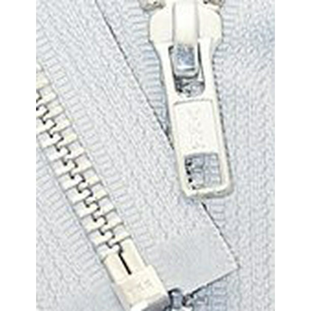24" Jacket Zipper, YKK 5 Aluminum Metal Medium Weight Separating