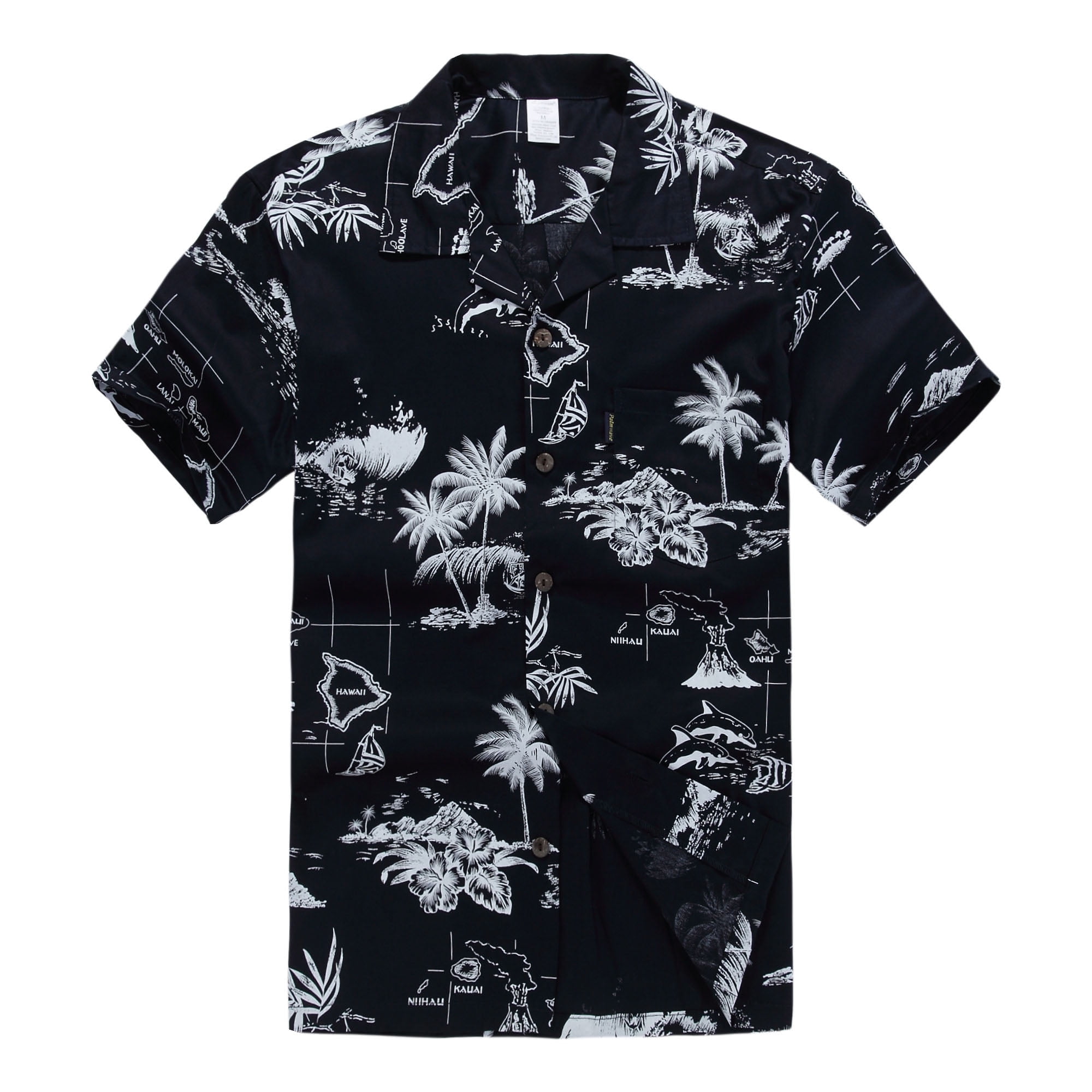 Hawaiian Shirt In Black And White Collectibles Art & Collectibles ...