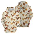 thumbnail image 3 of Sudadera con capucha de estilo hip hop para hombre y mujer, sudadera con estampado 3D de pollo, estilo Harajuku, informal, ropa de calle, 3 of 5