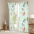 thumbnail image 3 of Feelyou Dreamy Cute Dragon Curtains Pack of 2 (42x84 Each) for Kids, Tree Plant Botanical Curtains Blackout, Green Cartoon Dinosaur Bedroom Curtains, Blackout Curtains Bedroom Decor, 3 of 6
