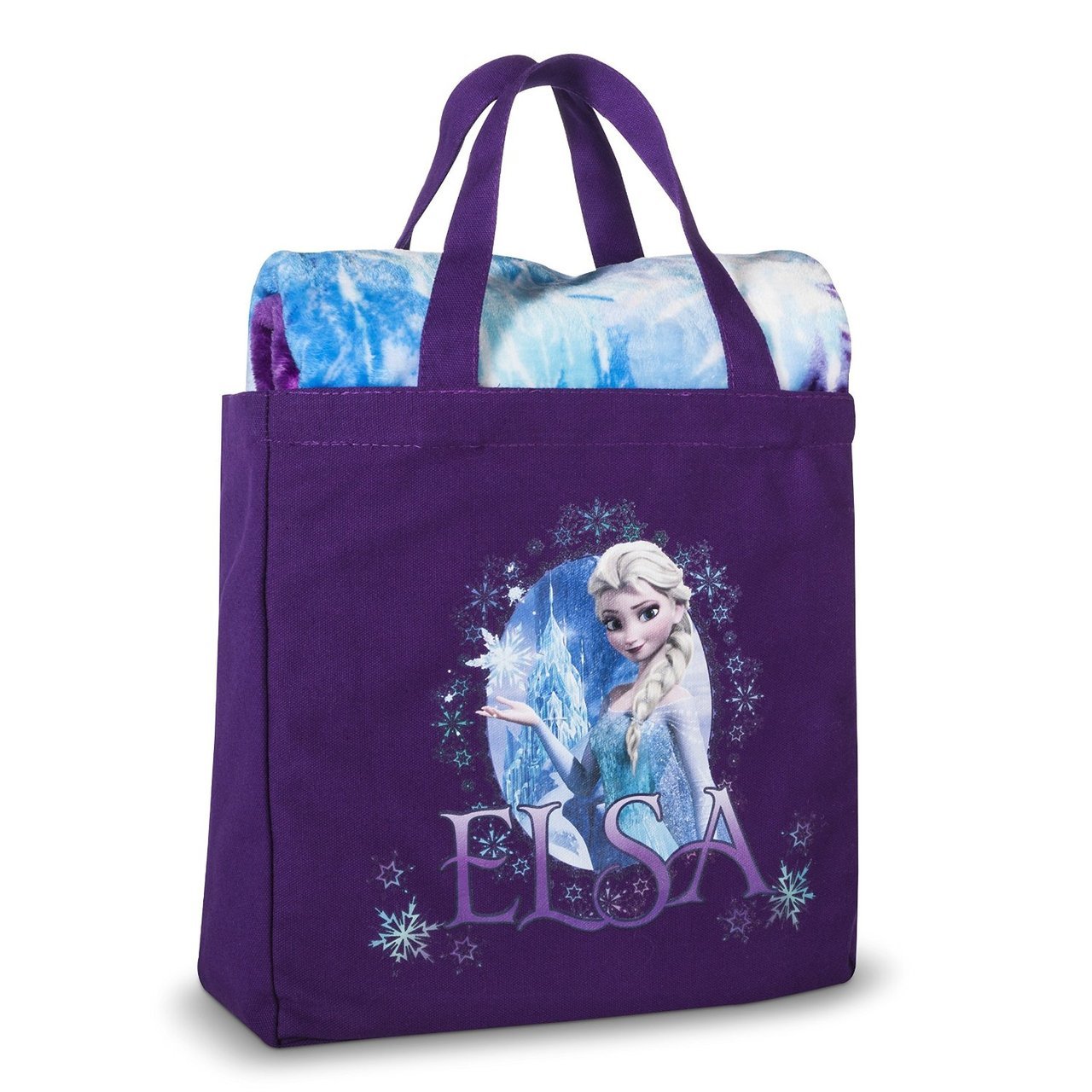 Disney Frozen Elsa 2 Piece Silk Touch Throw & Canvas Tote Set - Purple - image 2 of 2