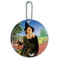 thumbnail image 1 of Wizard of Oz Scarecrow Character Round Luggage ID Tag Card Suitcase Carry-On, 1 of 8
