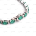 thumbnail image 3 of Women Emerald Oval Gemstone Bracelet,Gold Silver Jewelry,engagement Wedding Gift Her, 3 of 4