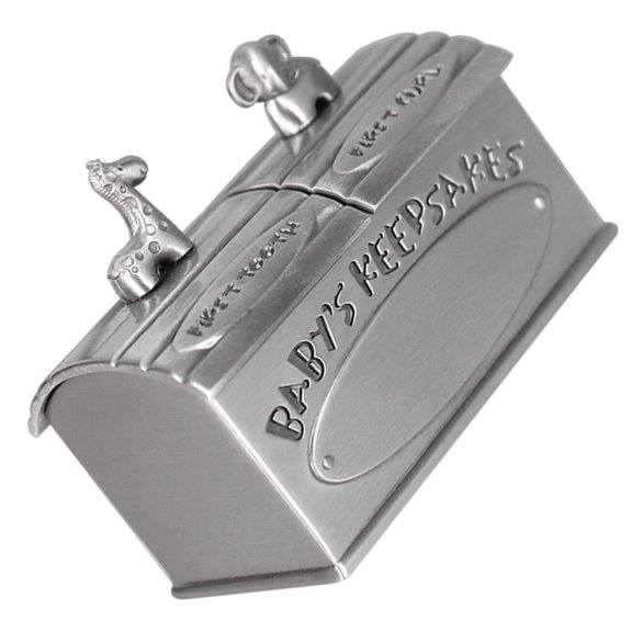 Masteelf 1Set Silver Rectangular Tooth Storage Box for Children Collecting Baby Teeth