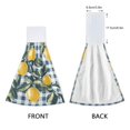 thumbnail image 3 of Yayeee Kitchen Hanging Hand Towels Set of 2 with Loop Bathroom Absorbent Tie Towel, Retro Beige Lemon, 3 of 7