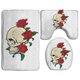 thumbnail image 1 of Juego de alfombras de baño ABPHQTO Baby Skull Rose Blanco 3 piezas, 1 of 2