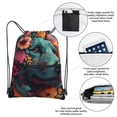 thumbnail image 3 of Gaeub Colorful Flower Dog A Gym Bag Sackpack Sports,Drawstring Backpack Sports Bag for Women Men Large Size, 3 of 6