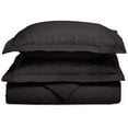 thumbnail image 1 of Floral Microfiber Wrinkle-Resistant Duvet Cover and Embroidered Pillow Sham Set Black / Twin/Twin XL, 1 of 1